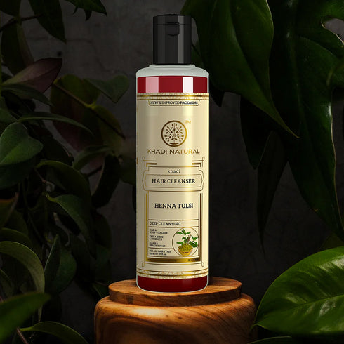 Khadi Naturals Herbal Heena Tulsi Shampoo 210ml